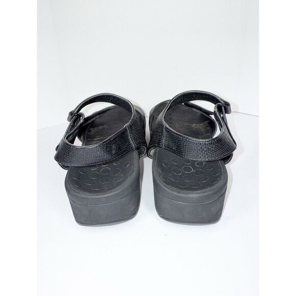 Vionic Raz Metallic Sandals Wedge Comfort Casual Adjustable Straps Black Size 9 - Picture 7 of 16